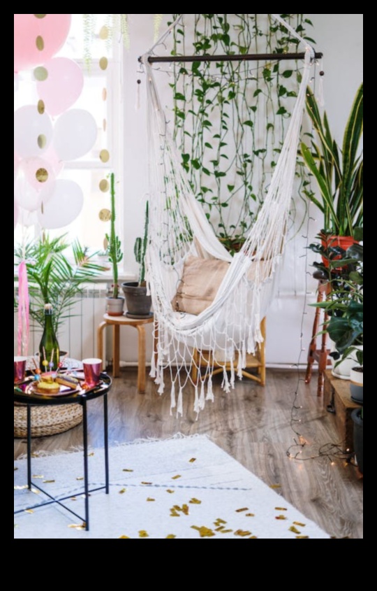 Care sunt câteva sfaturi pentru decorarea unui salon de hamac în aer liber cu vibrații boho?